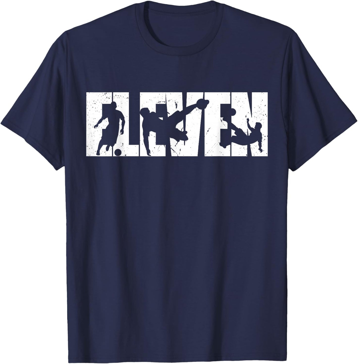 11th Birthday Retro Soccer 11 Years Old Boy Girl T-Shirt - T-Shirt | Navy