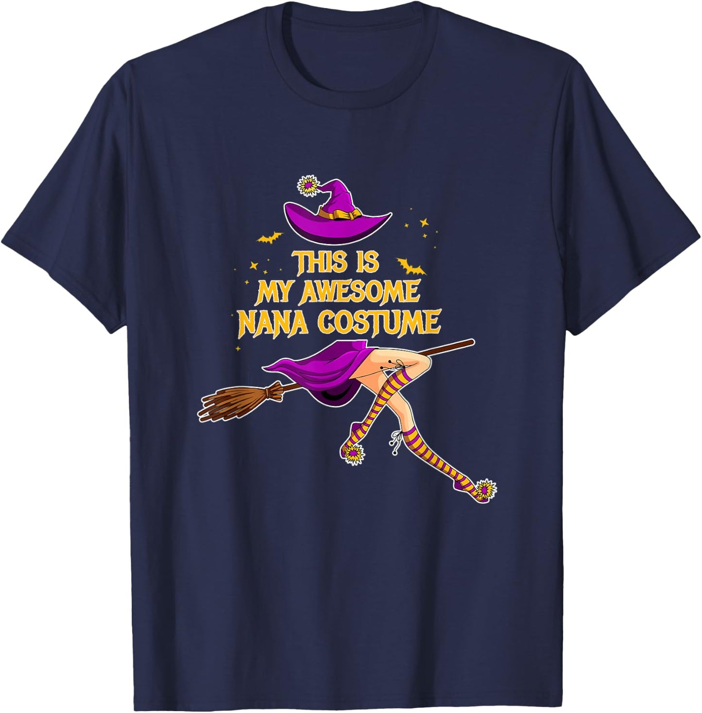 This Is My Awesome Nana Costume Grandma Witches Halloween T-Shirt - T-Shirt | Navy