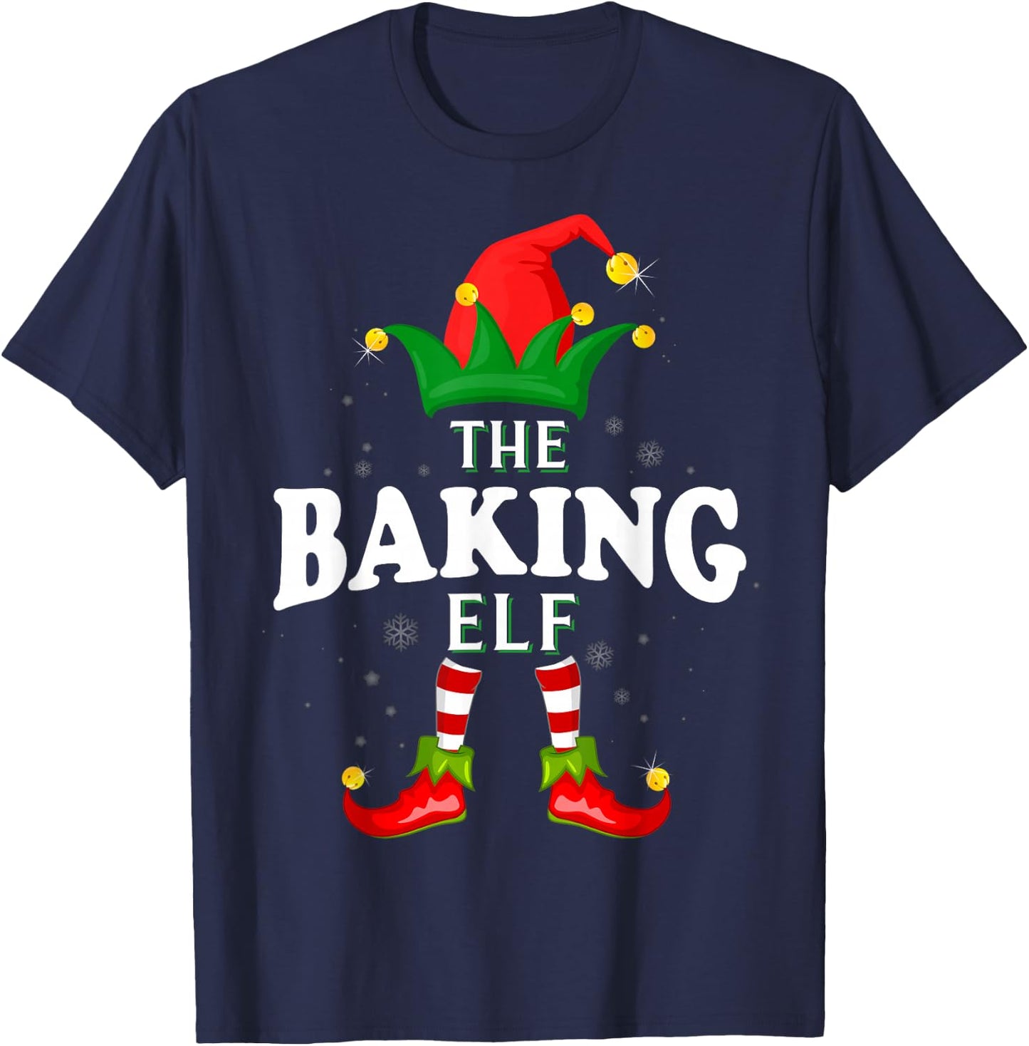 Xmas Baking Elf Family Matching Christmas Pajama T-Shirt - T-Shirt | Navy