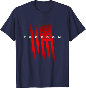 Freedom American Flag T-Shirt - T-Shirt | Navy