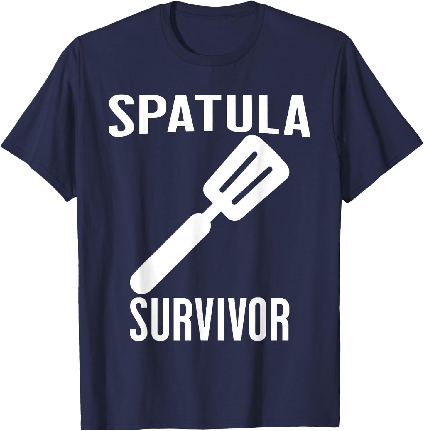 SPATULA SURVIVOR Funny Mother Family Retro Childhood T-Shirt - T-Shirt | Navy