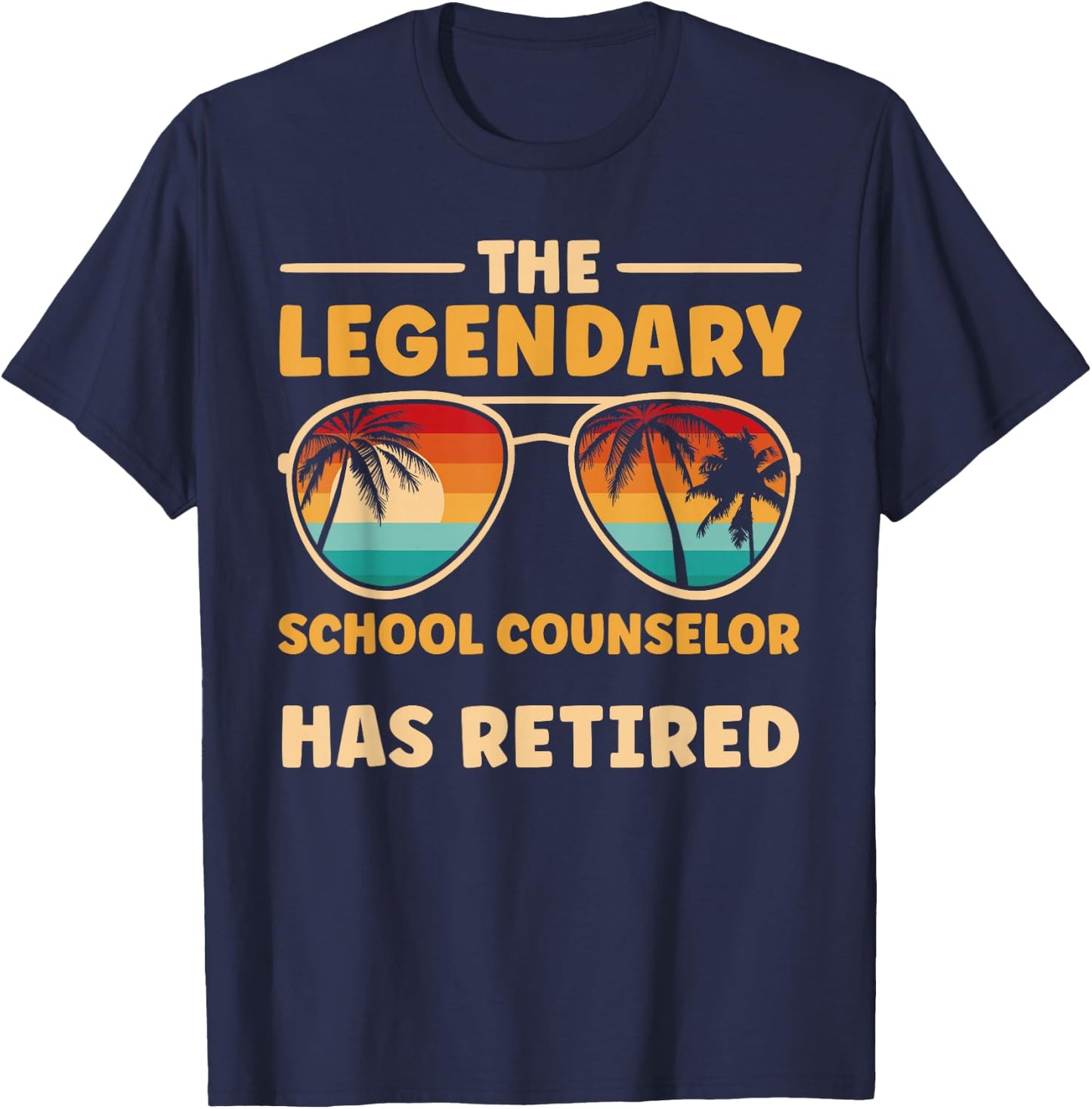 Retired School Counselor Retirement T-Shirt - T-Shirt | Navy