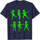 Dancing Aliens Halloween Green Alien Dance Kids Boys Girls T-Shirt - T-Shirt | Navy