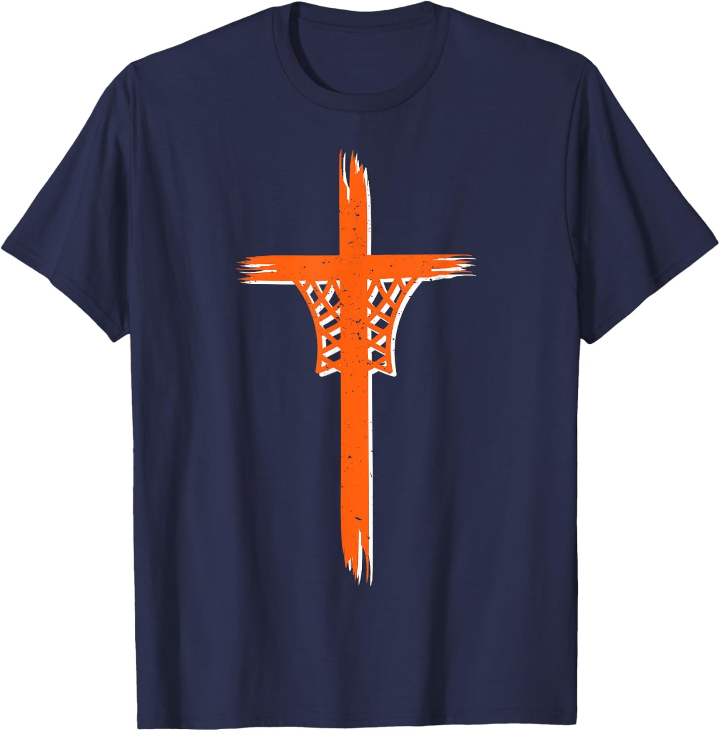 Christian Religious Basketball Players Christian Basketball Jesus Christ Basketball Religious Funny T-Shirt - T-Shirt | Navy
