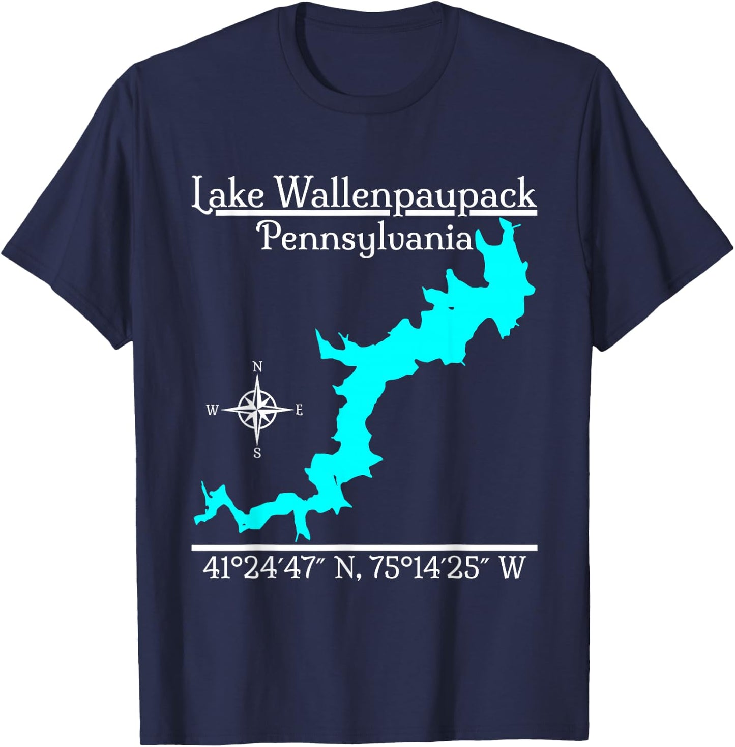 Lake Wallenpaupack, Pennsylvania T-Shirt - T-Shirt | Navy