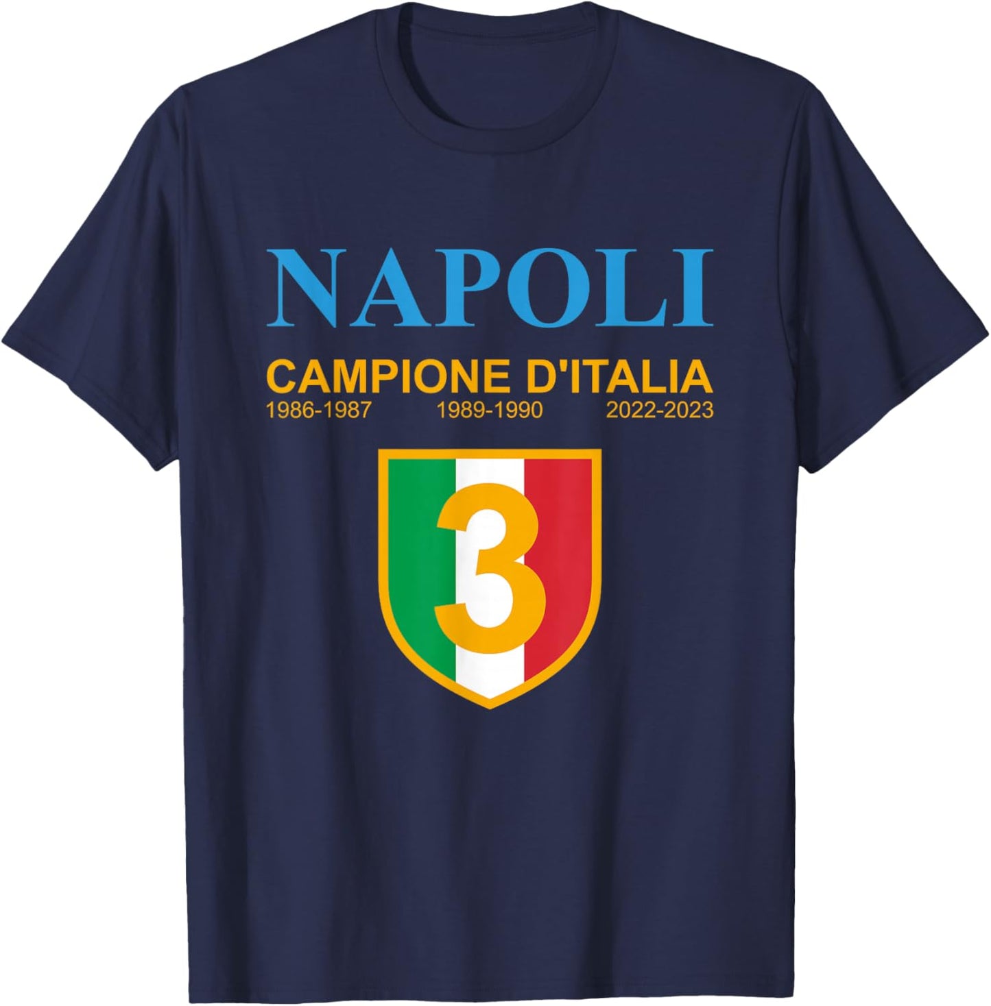 Naples 2022 2023 Italy Champion T-Shirt - T-Shirt | Navy