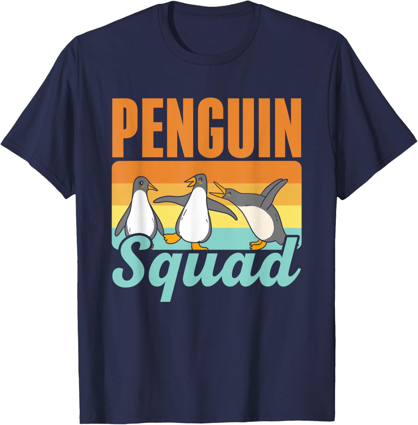 Penguin Team Animal Lover Penguins Cute Penguin T-Shirt - T-Shirt | Navy