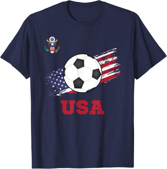 United States Soccer American Football USA Futbol T-Shirt - T-Shirt | Navy