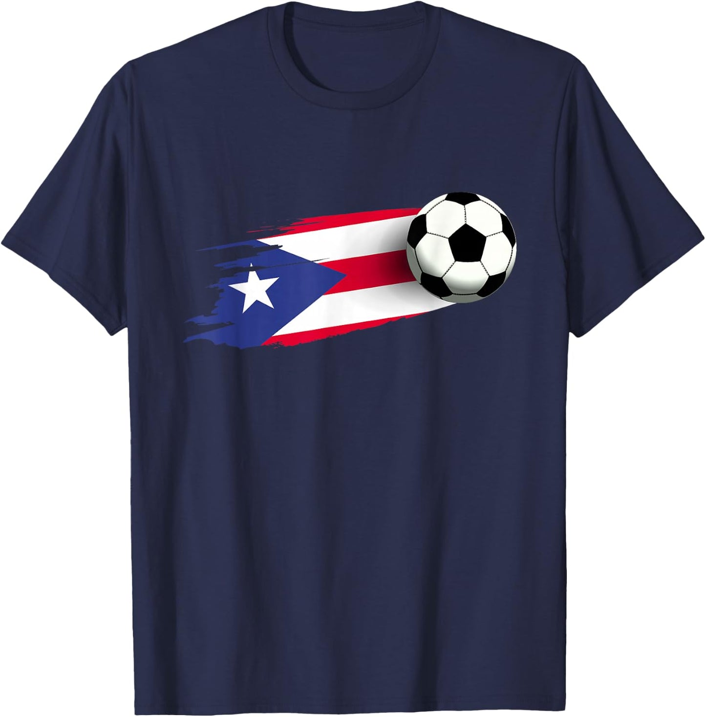 Puerto Rico Flag Jersey Puerto Rico Soccer Team Puerto Rico T-Shirt - T-Shirt | Navy