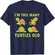 Kids 4 Year Old Boy Sea Turtles Old 4th Birthday Kids T-Shirt - T-Shirt | Navy