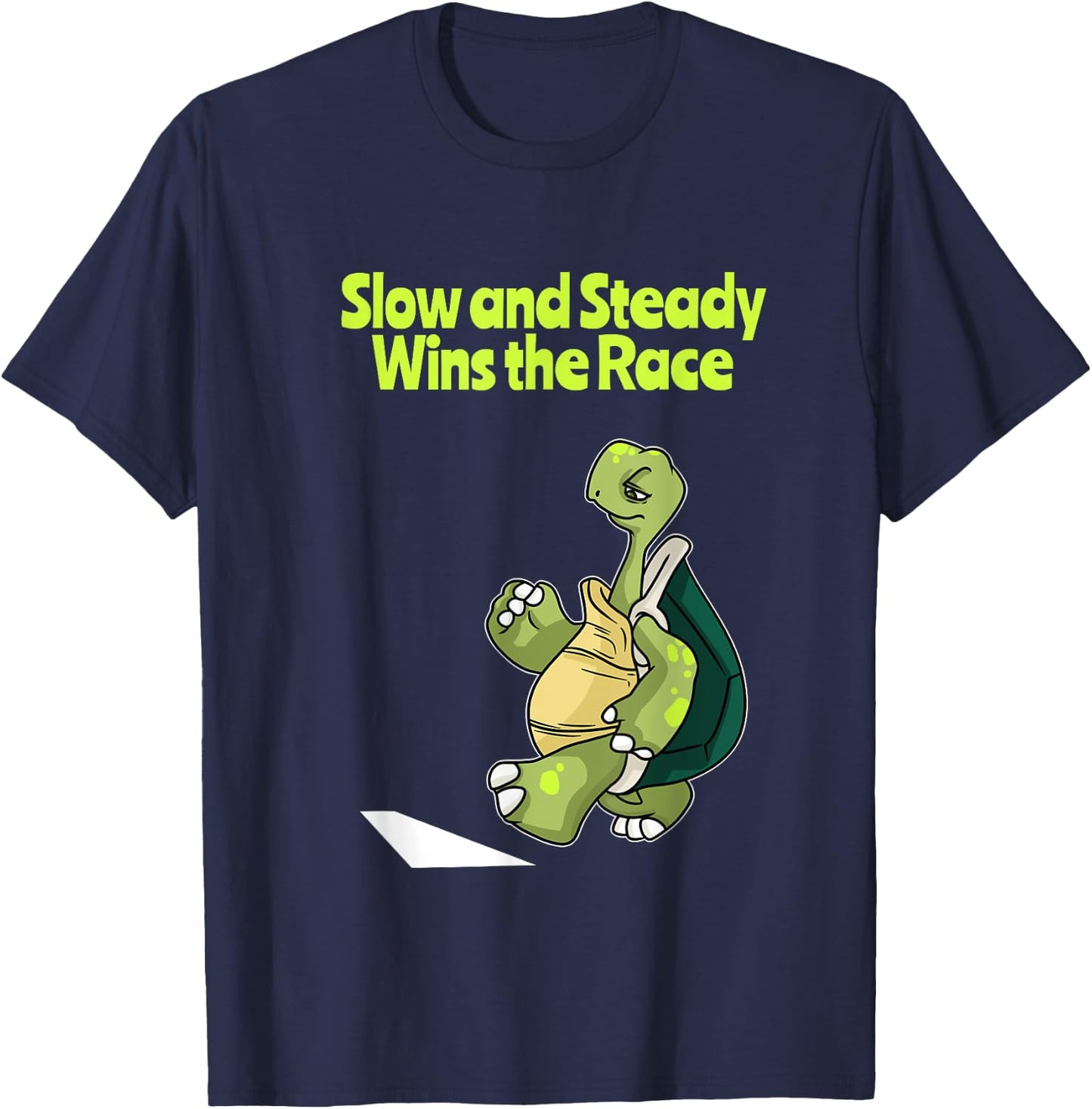 Slow And Steady Wins The Race Turtle T-Shirt - T-Shirt | Navy