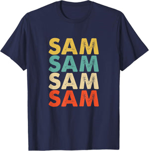 Sam Name T-Shirt - T-Shirt | Navy
