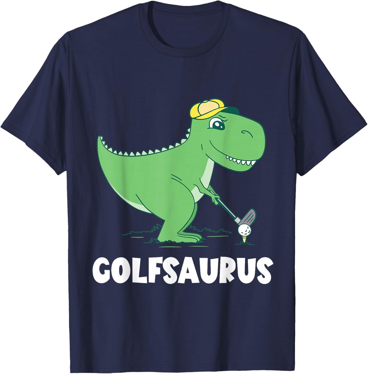 Golf Dino T-Rex Swing Dinosaur Golf Player Golfer Golfing T-Shirt - T-Shirt | Navy