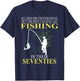 All Men Are Created Equal But The Best Can Still Go Fishing T-Shirt - T-Shirt | Navy