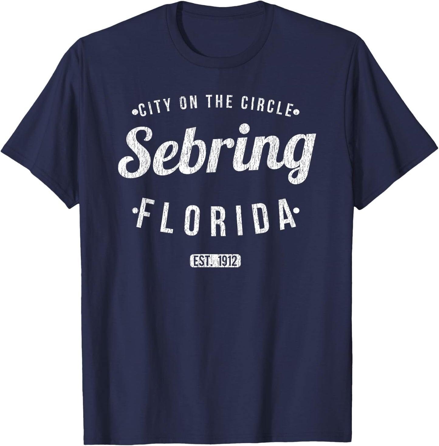Sebring Florida Retro Vintage Souvenir FL Sebring T-Shirt - T-Shirt | Navy