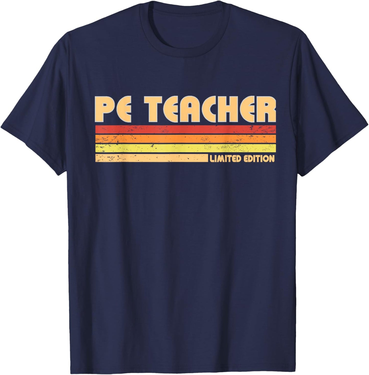 PE TEACHER Funny Personalized Title Profession Birthday Idea T-Shirt - T-Shirt | Navy