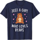 Just A Girl Who Loves Bears Cute Brown Bear Lover T-Shirt - T-Shirt | Navy
