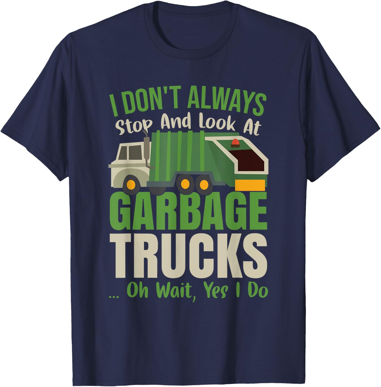 Recycling Day Kids Funny Garbage Truck Toddler Recycle T-Shirt - T-Shirt | Navy