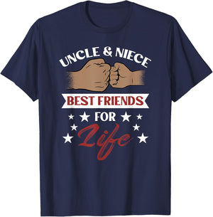 Uncle & Niece Best Friends For Life T-Shirt - T-Shirt | Navy