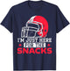 I'm Just Here For The Snacks Fantasy Football Game League T-Shirt - T-Shirt | Navy