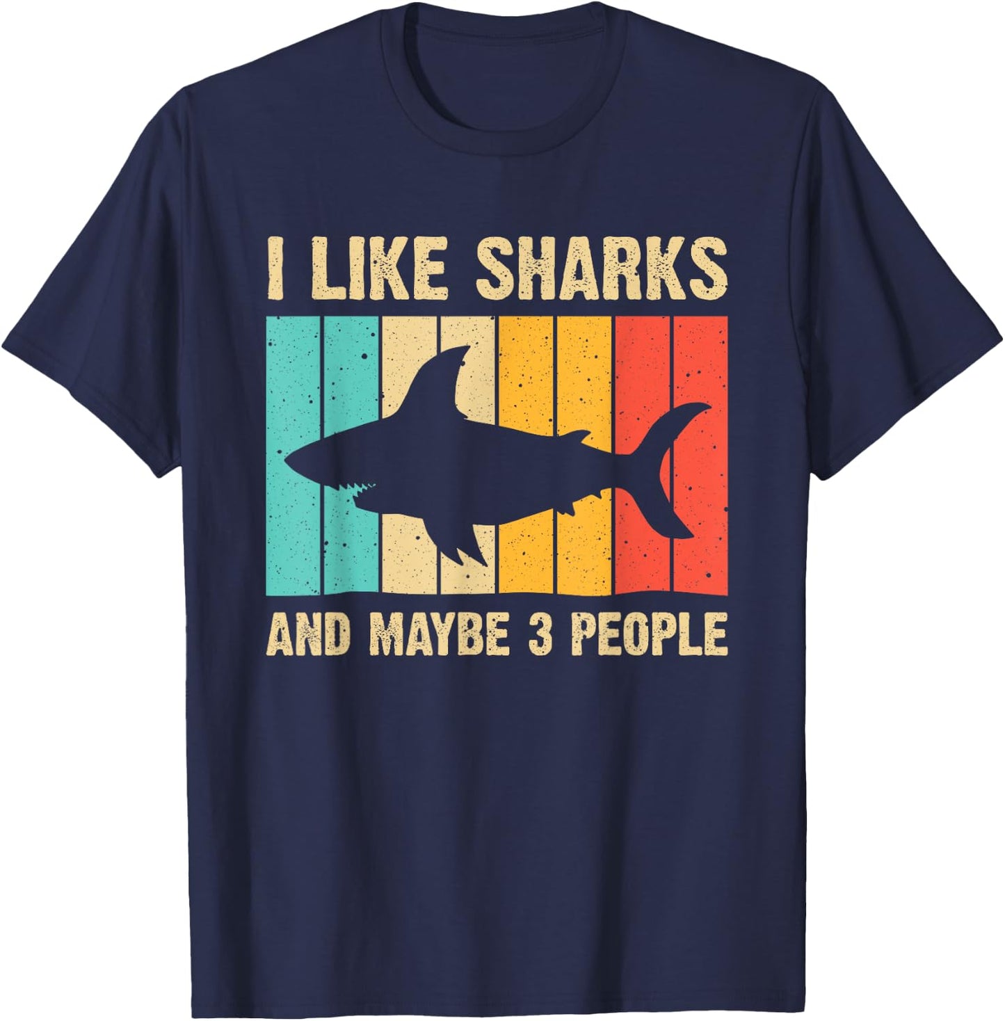 Funny Shark Design For Kids Men Women Animal Shark Stuff T-Shirt - T-Shirt | Navy