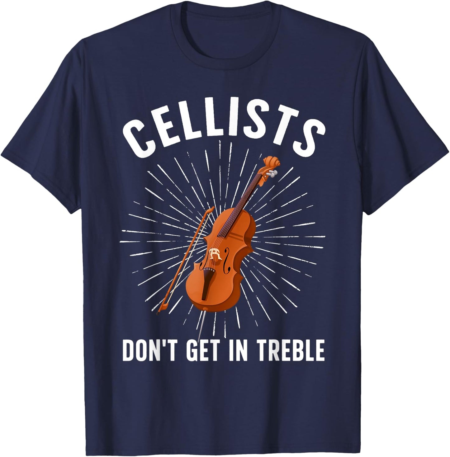 Best Cello Player Art Women Kids Cello Lover Cellist T-Shirt - T-Shirt | Navy