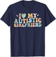 I Love My Autistic Girlfriend I Heart My Autistic Girlfriend T-Shirt - T-Shirt | Navy