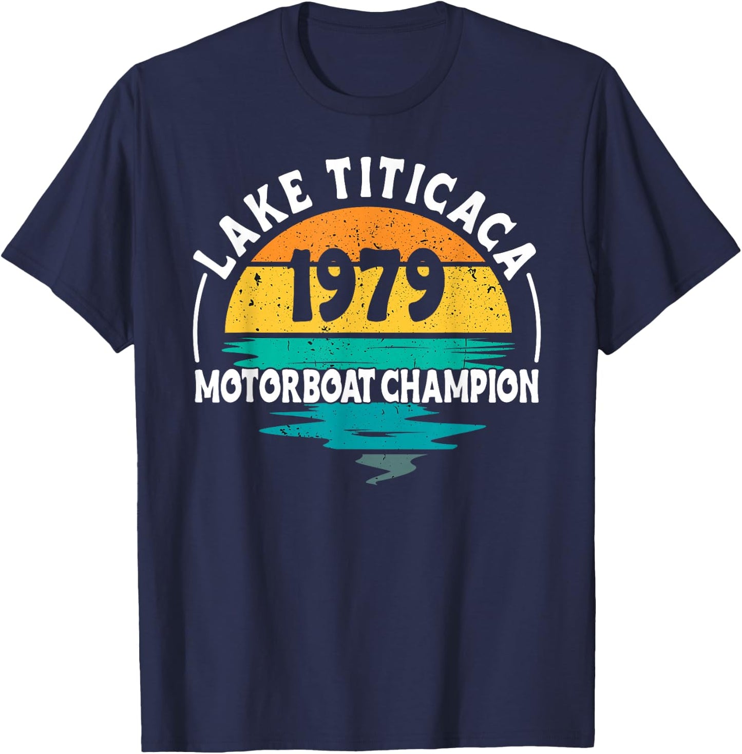 Lake Titicaca Motorboat Champion T-Shirt - T-Shirt | Navy