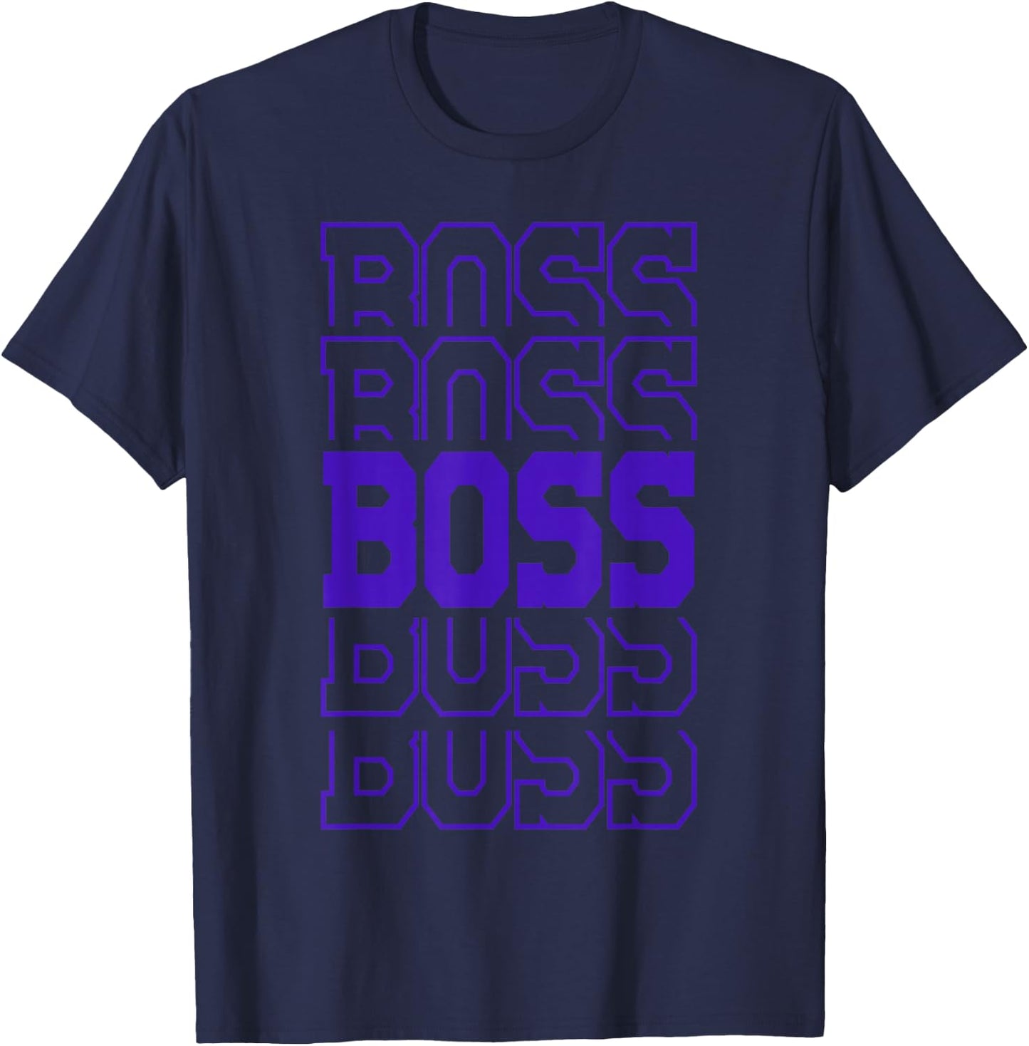 Cute Personalized Boss Birthday Matching Family T-Shirt - T-Shirt | Navy