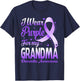 I Wear Purple For My Grandma Dementia Awareness Ribbon T-Shirt - T-Shirt | Navy