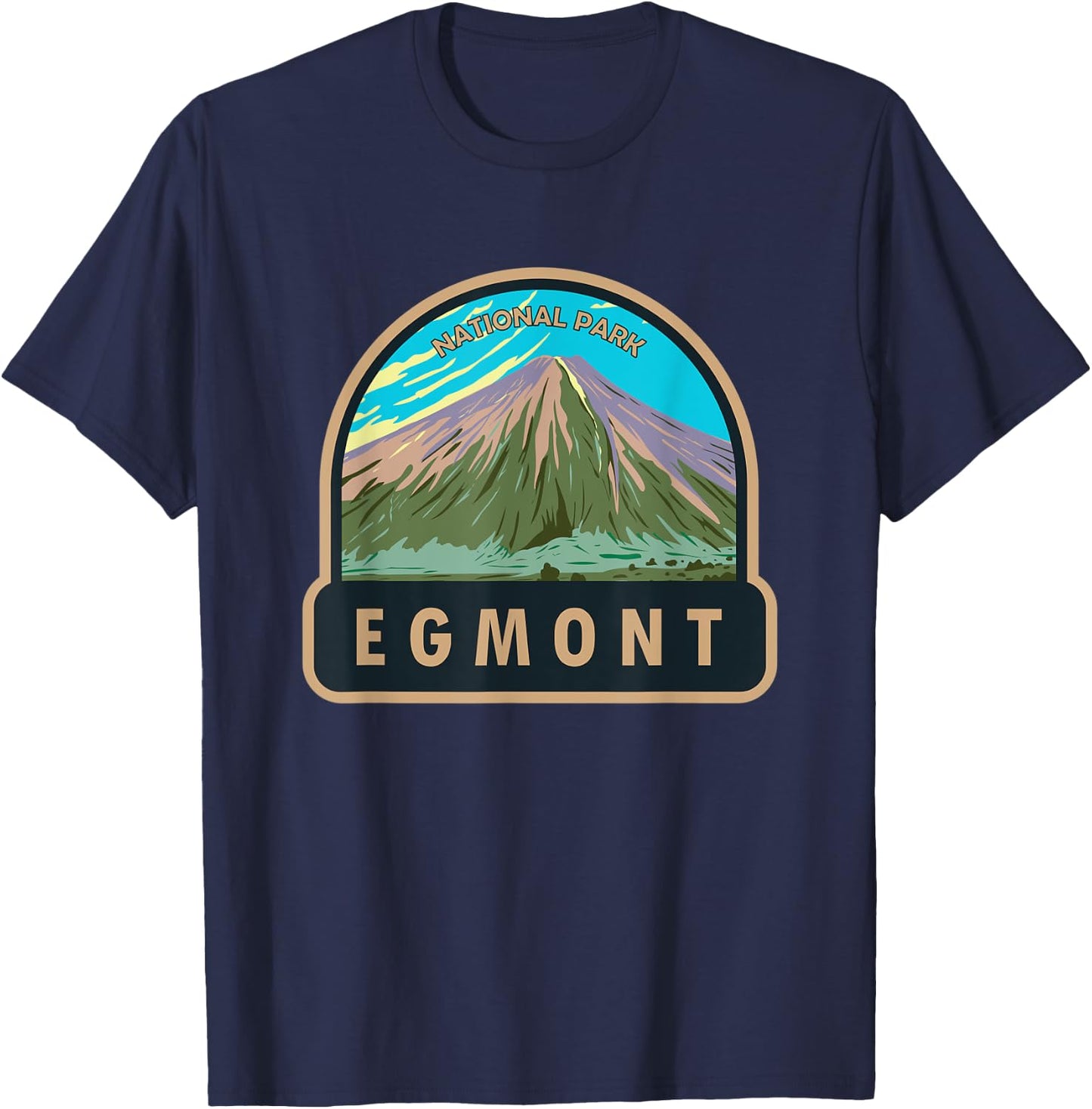Egmont National Park New Zealand Vintage T-Shirt - T-Shirt | Navy