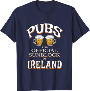 Pubs - The Official Sunblock Of Ireland T-Shirt - T-Shirt | Navy