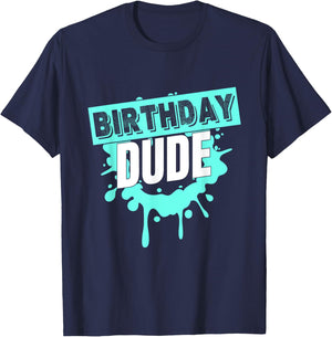 Birthday Dude Graphic Novelty Perfect Dude Merchandise Boys T-Shirt - T-Shirt | Navy