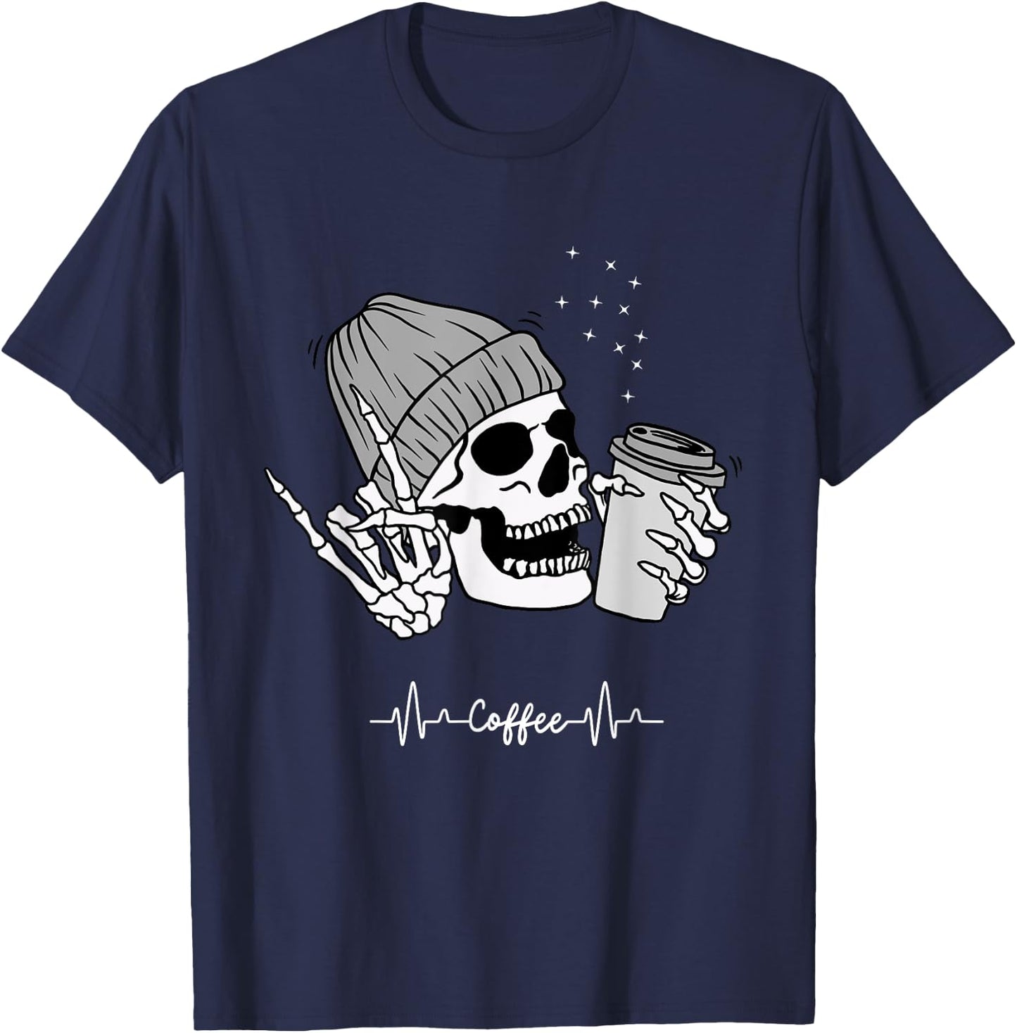 Coffee T Shirts Coffee Shirt Funny Cute Casual T-Shirt - T-Shirt | Navy