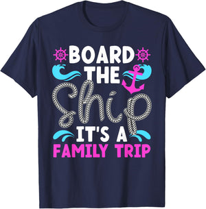 It's A Family Cruise Trip 2025 Family Cruising Vacation T-Shirt - T-Shirt | Navy