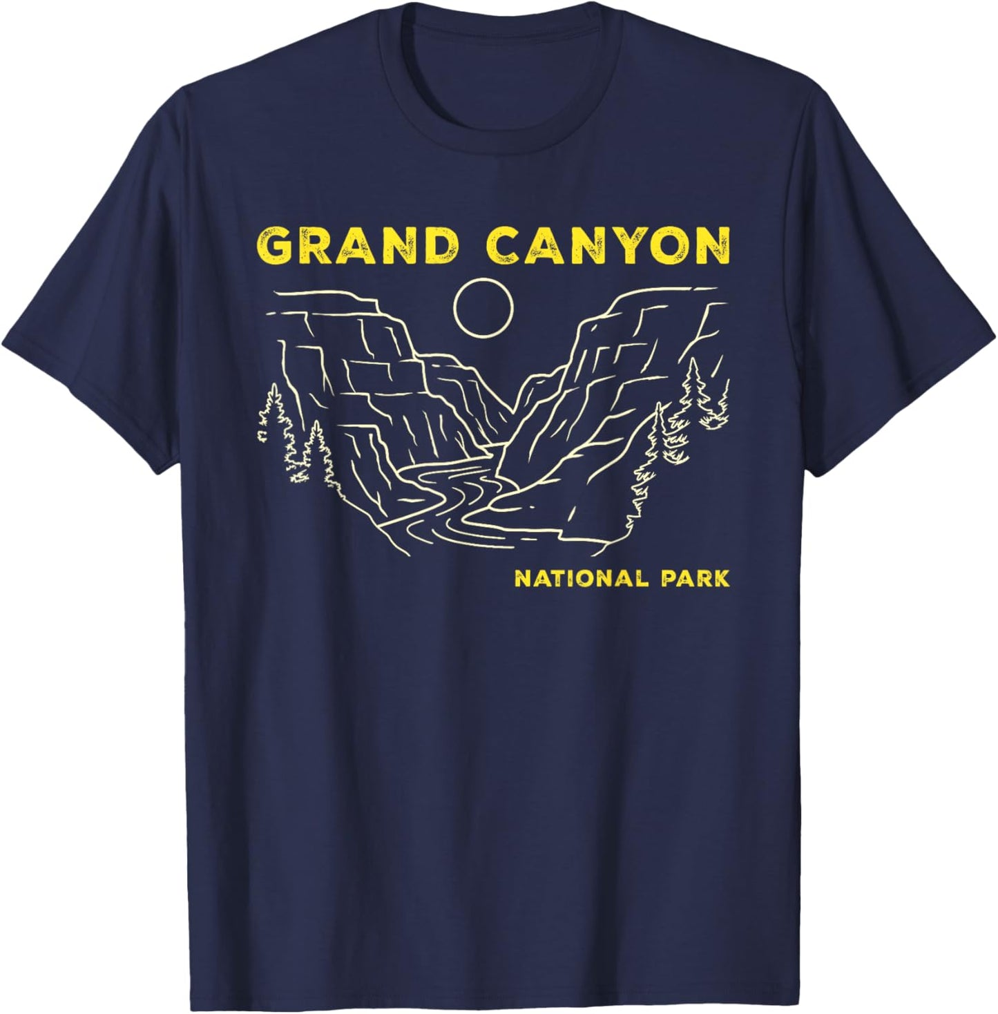 Retro Grand Canyon National Park Arizona Hiking T-Shirt - T-Shirt | Navy