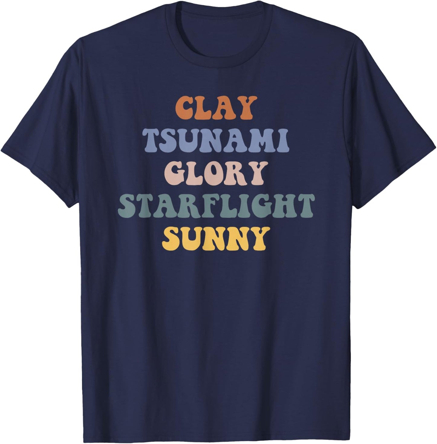 Wings of Fire Clay Tsunami Glory Starflight Sunny Dragon T-Shirt - T-Shirt | Navy