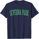 Vintage Severna Park MD Distressed Green Varsity Style T-Shirt - T-Shirt | Navy