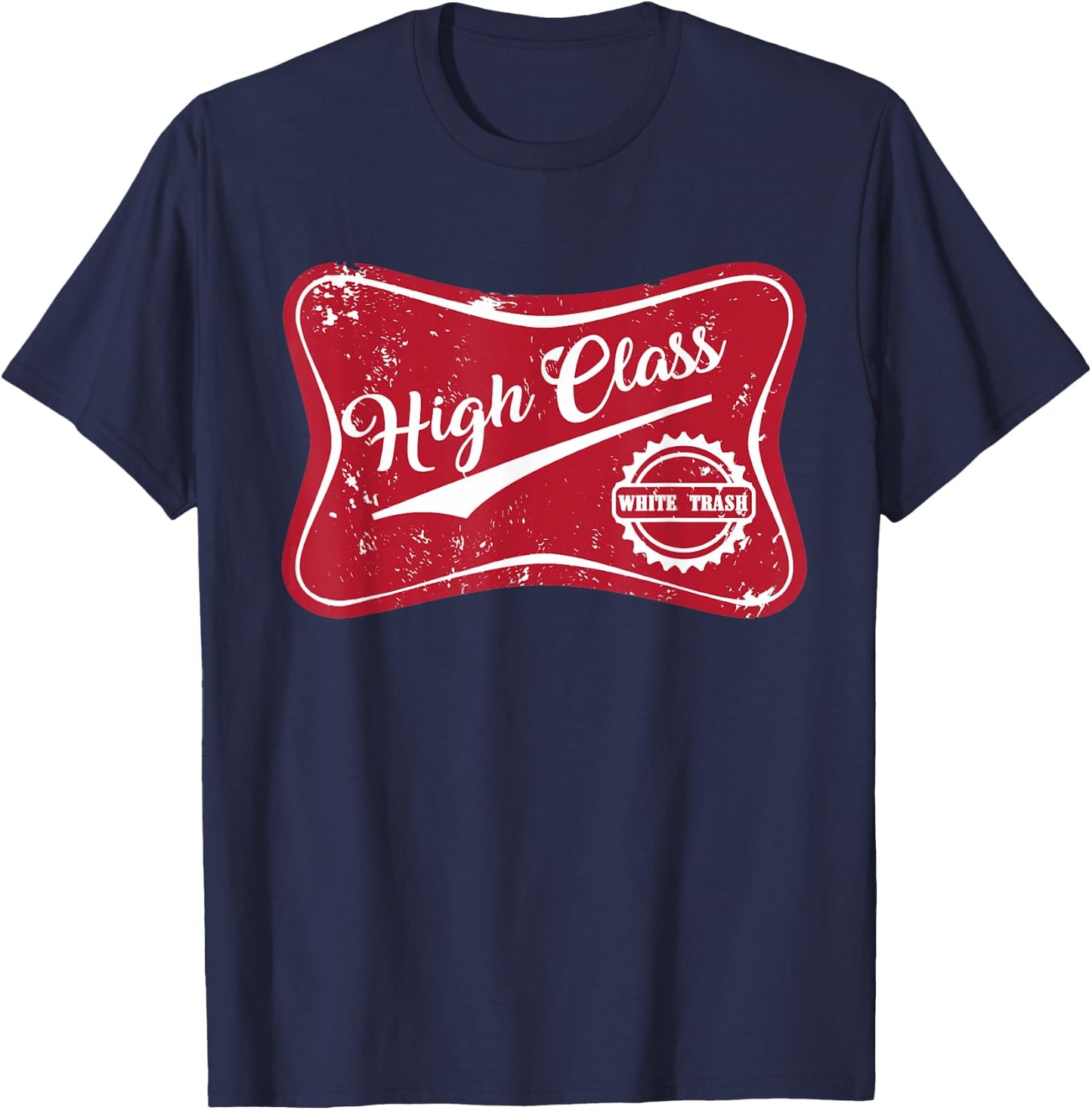 High Class White Trash Vintage Country & Women T-Shirt - T-Shirt | Navy