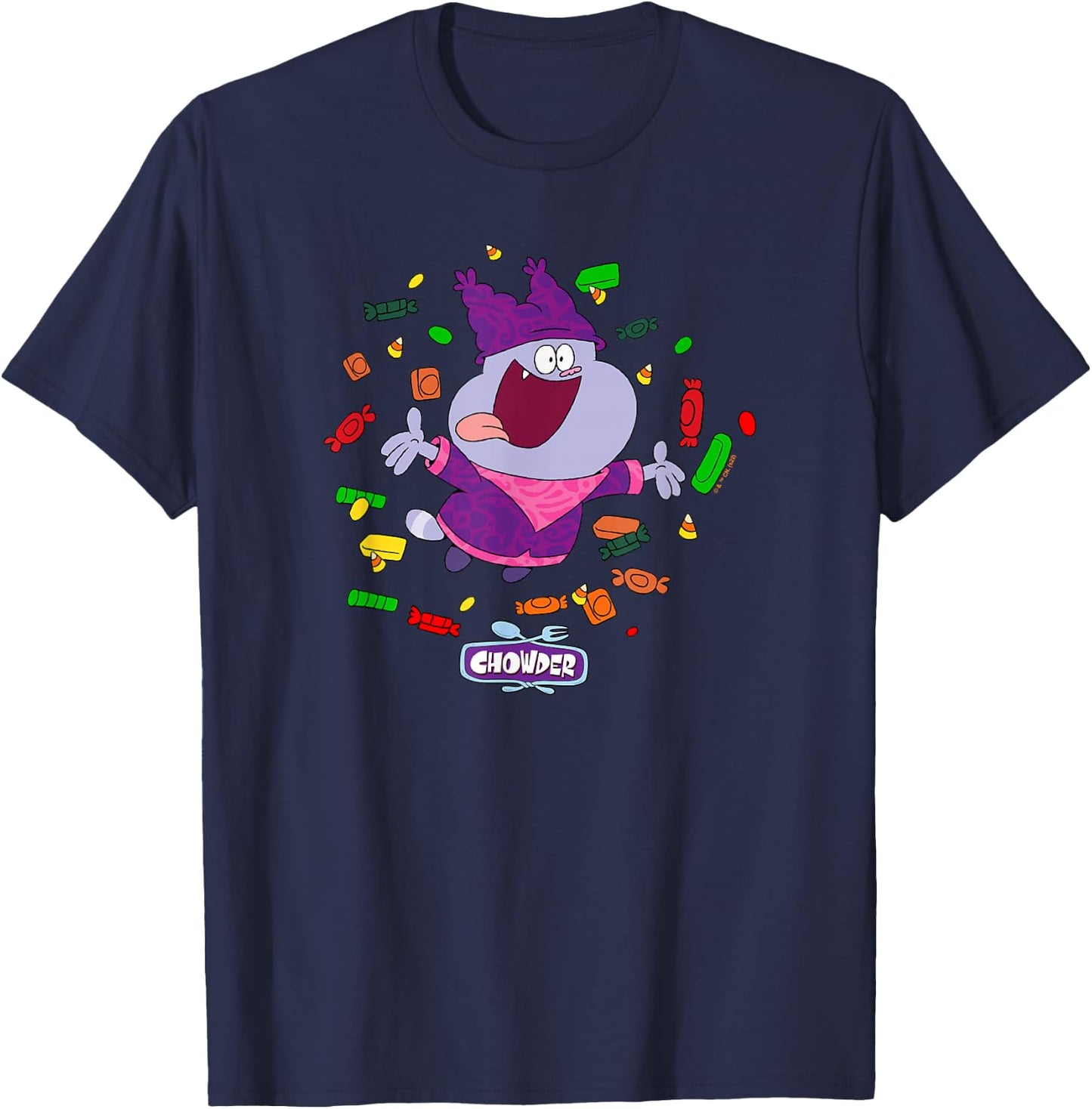 Chowder Halloween Candy Explosion T-Shirt - T-Shirt | Navy