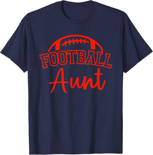 Football Aunt Matching Family Football T-Shirt - T-Shirt | Navy