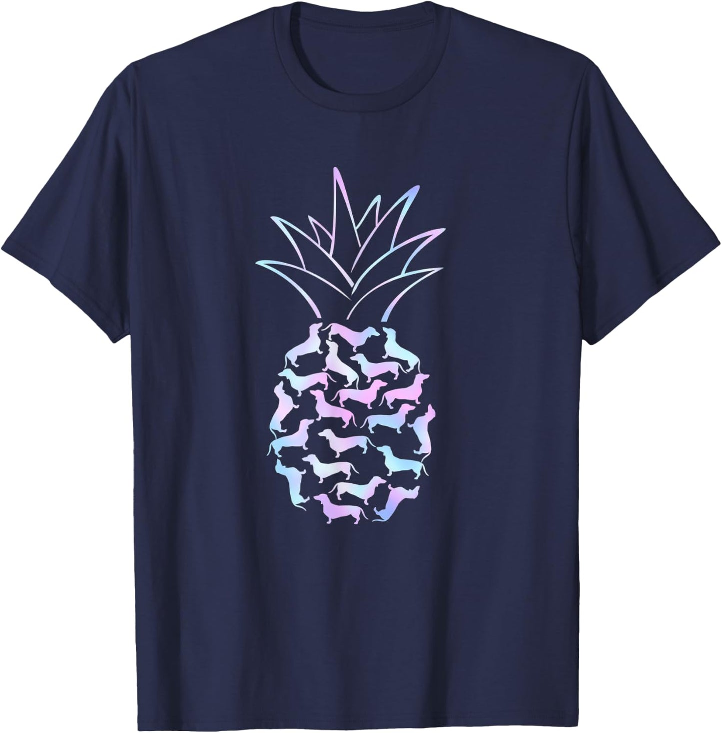 Dachshund Pineapple Dachshund Lover Wiener Dog T-Shirt - T-Shirt | Navy