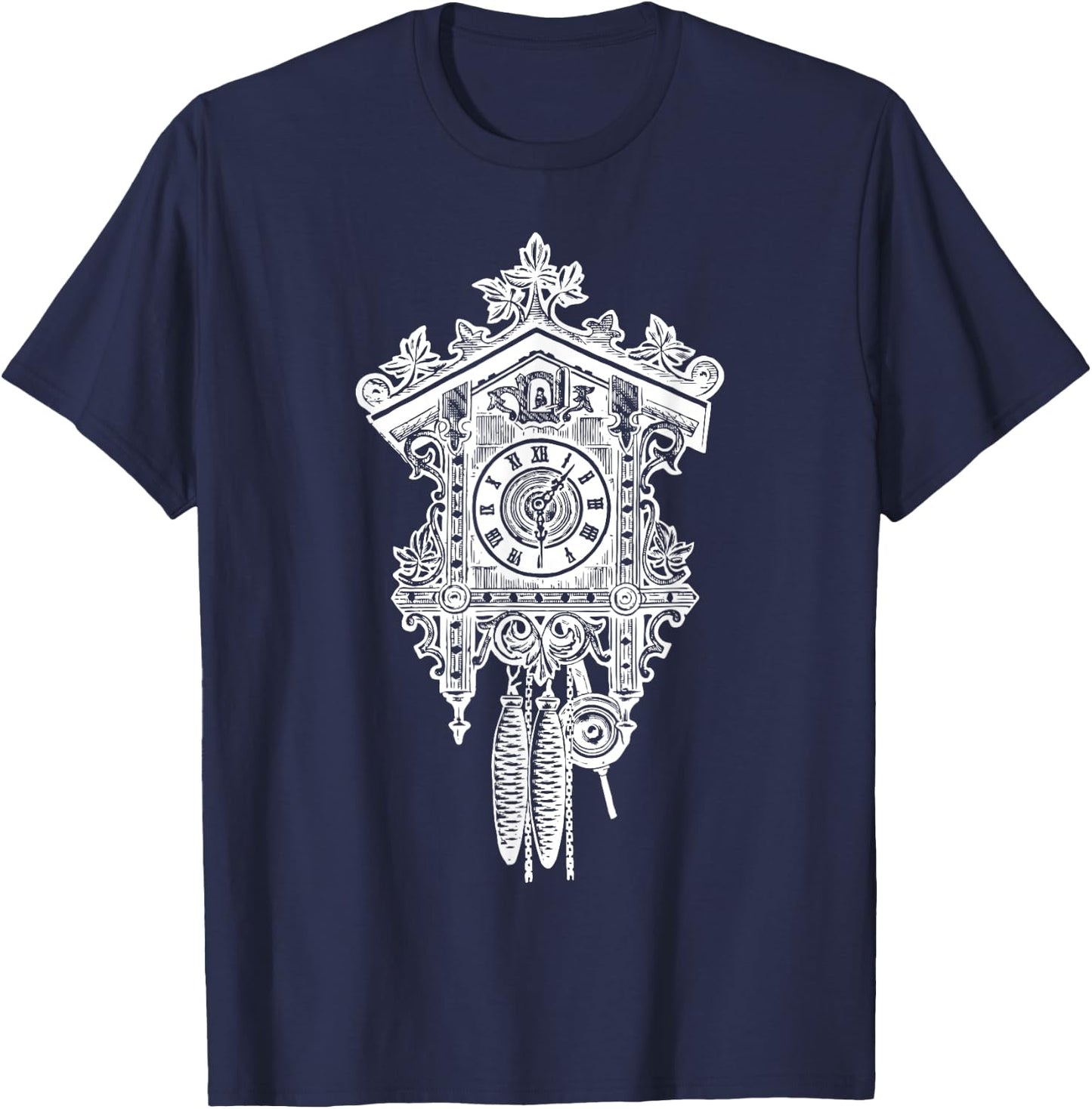 Cuckoo Clock Black Forest Wood Craft T-Shirt - T-Shirt | Navy