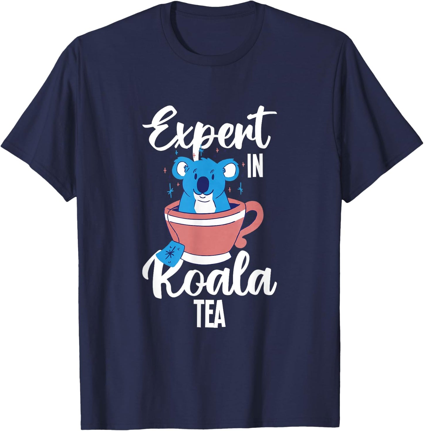 Expert in Koala Tea Pun Quality Control Manager Specialist T-Shirt - T-Shirt | Navy