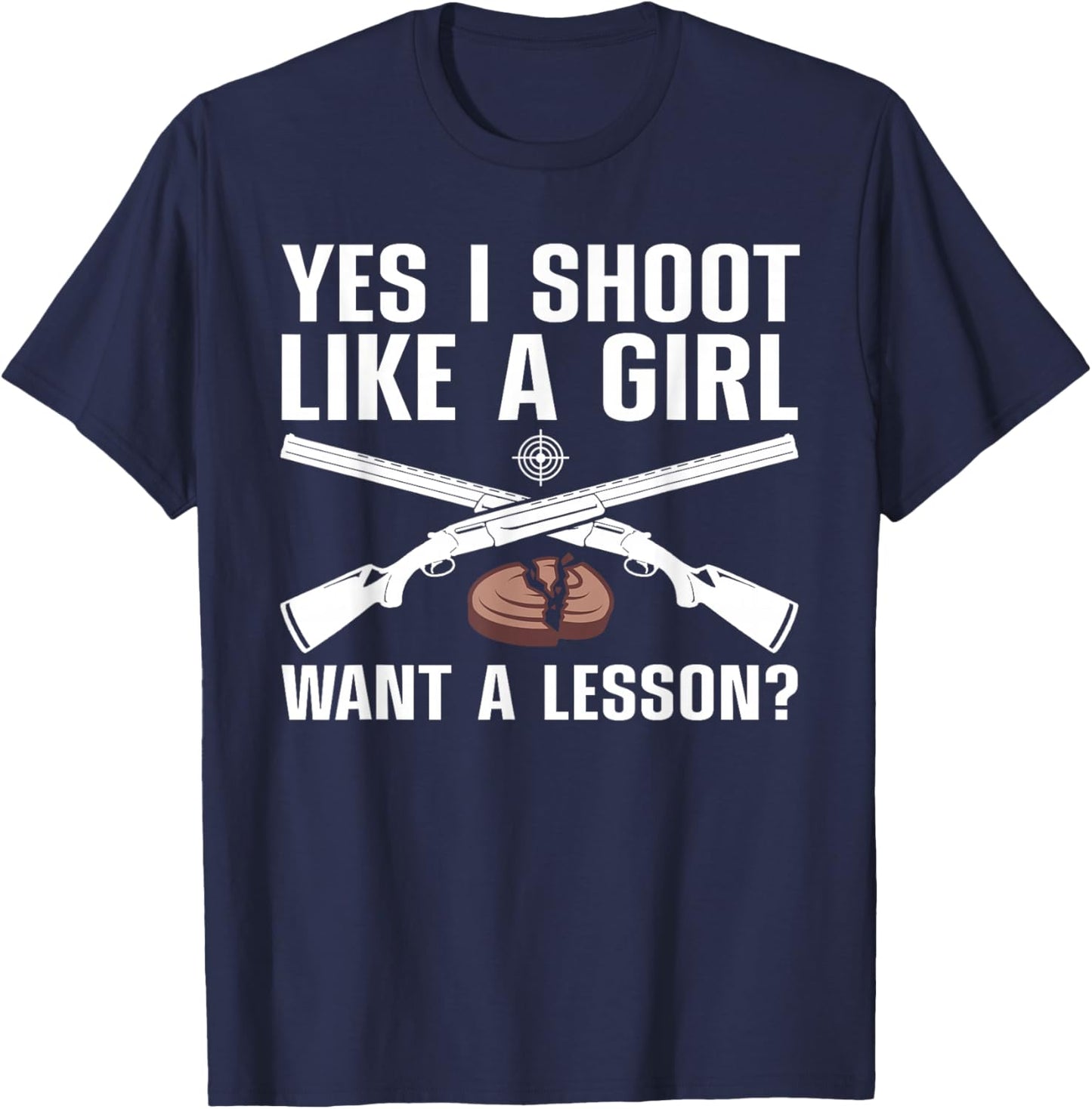 Cool Trap Shooting Girls Mom Skeet Shooting Target T-Shirt - T-Shirt | Navy