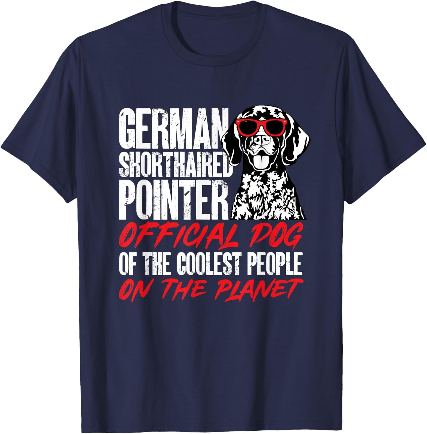 German Shorthaired Pointer GSP Dog T-Shirt - T-Shirt | Navy