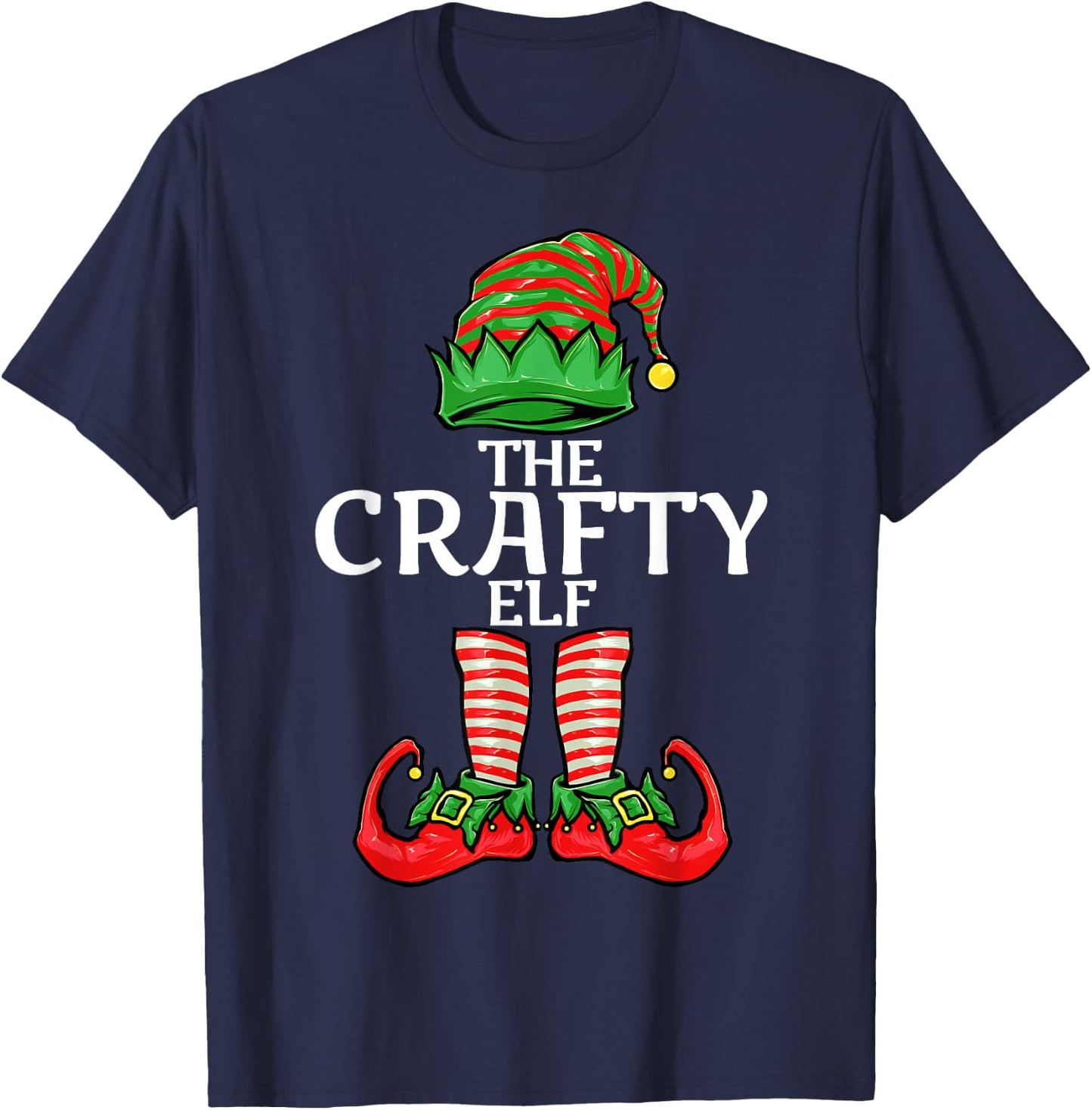 Crafty Elf Christmas Family Matching Group T-Shirt - T-Shirt | Navy