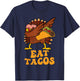 Thanksgiving Turkey Eat Tacos Funny Turkey Vegan Kids Boys T-Shirt - T-Shirt | Navy