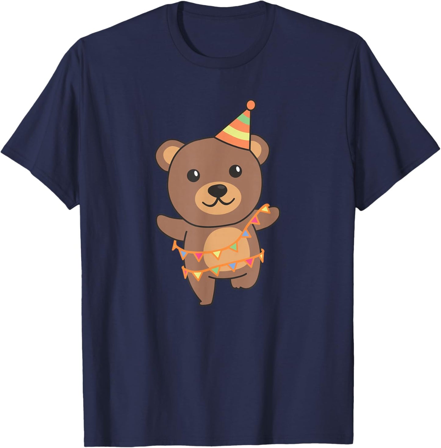 Birthday Bear for Children, Birthday Bear T-Shirt - T-Shirt | Navy