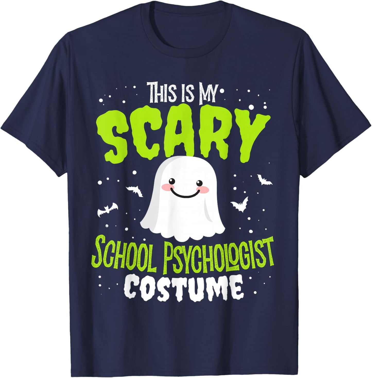 Funny Halloween This is my Scary School Psychologist Custome T-Shirt - T-Shirt | Navy